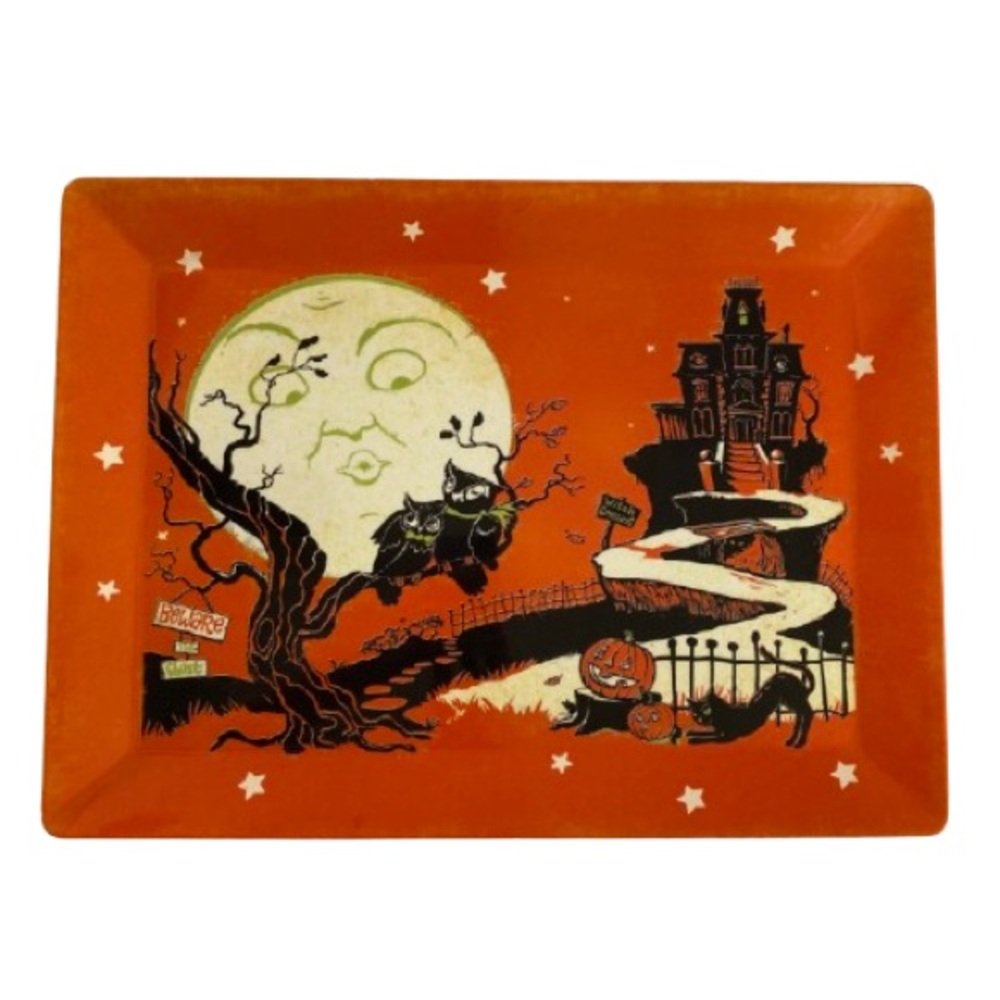 Pottery Barn Kids Halloween Tray Vintage Inspired 19 3/4” x 14 3/4” Retro Spooky